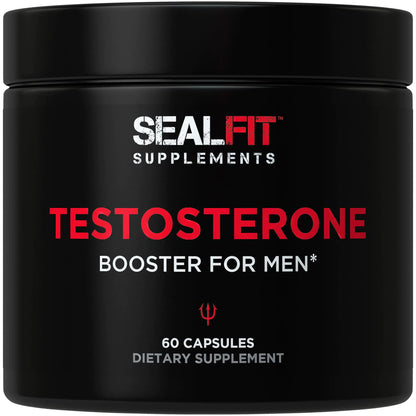 SEALFIT Testosterone Booster for Men. 5-in-1 Supplement with Boron Tongkat Ali Fadogia Agrestis Stinging Nettle Root and Saw Palmetto. for Energy Boost Strength & Muscle Recovery. 60 Capsules