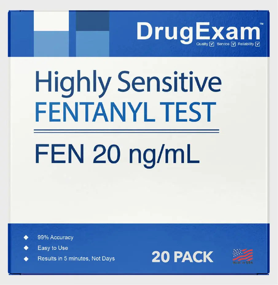 20 Pack - DrugExam Urine Drug Test Testing Strip. Testing for FYN 20 ng/mL. Highly Sensitive Instant Results. Made in USA. (20)